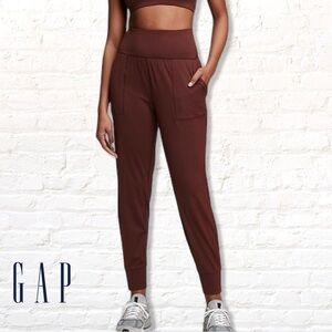 GAP Women's Deep Brown Joggers Yoga Pants Size Large Petite